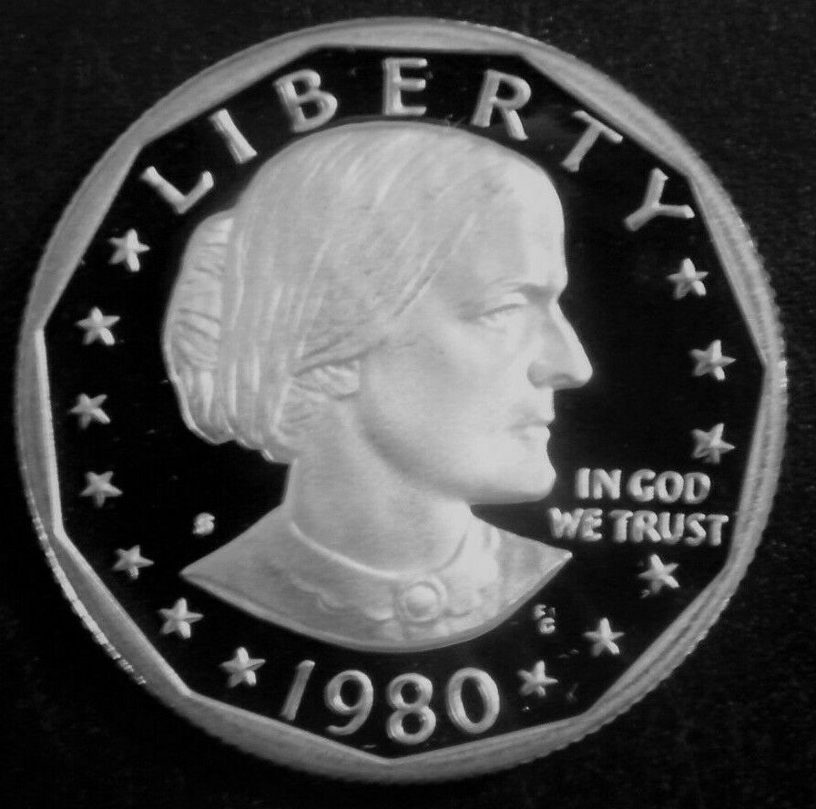 1980-s Deep Cameo Gem Proof (susan B Anthony) Us One Dollar From Proof Sets