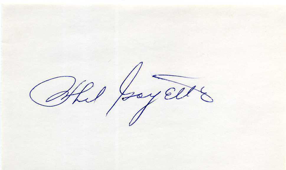 Phil Goyette  Signed Index Card 1969 Rangers Canadiens  Psa Guarantee
