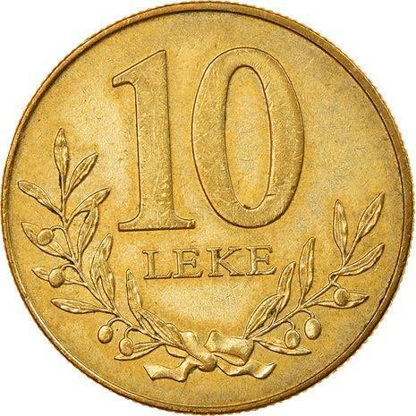 Albanian Coin 10 Lekë Non-magnetic | Berat Castle | Olive Branch | 1996 - 2000
