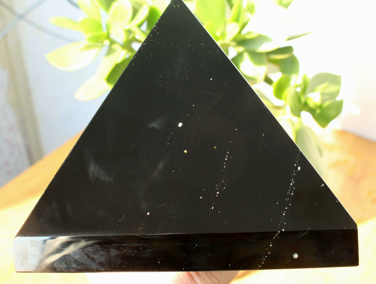 3325g 7.31lb Top!!!  Rare Natural Obsidian Polished Crystal Pyramid Healing