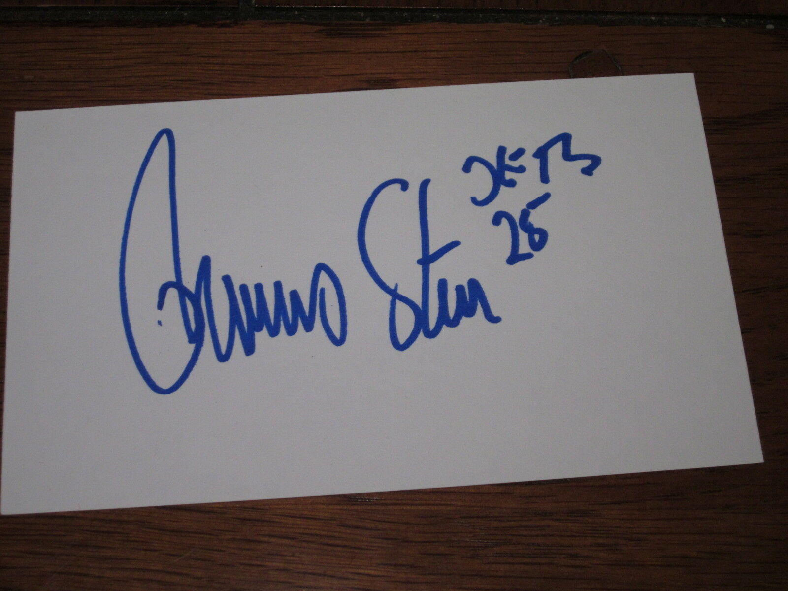 Thomas Steen Autographed 3x5 Index Card-jets