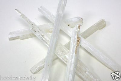 Raw 9" Selenite Wand Cleanse Reiki Crystals Metaphysical Healing Chakra Natural