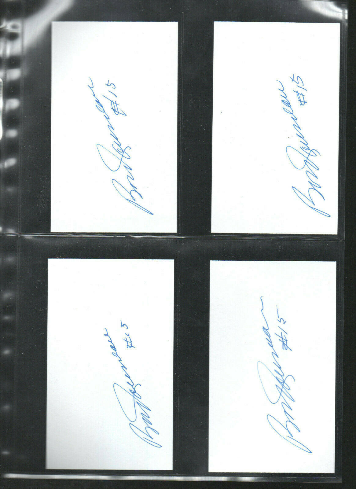 (8) Bobby Rousseau Autograph/auto/hand-signed Index Card 3x5