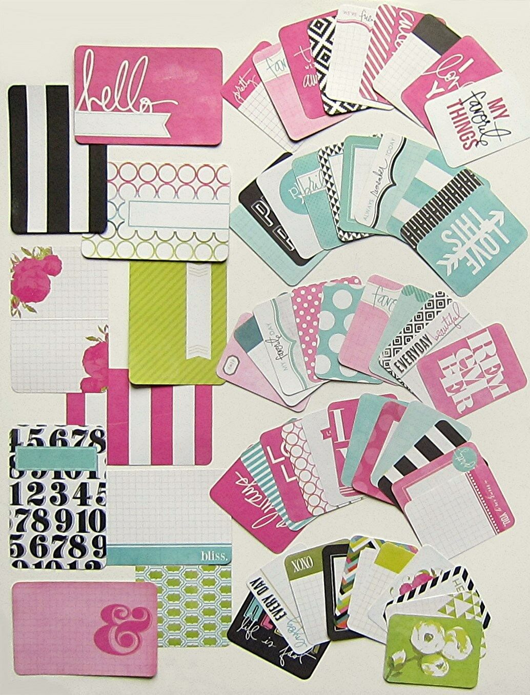 Project Life "heidi Swapp"  [favorite Things]  Core Kit Cards  (60 Cards)